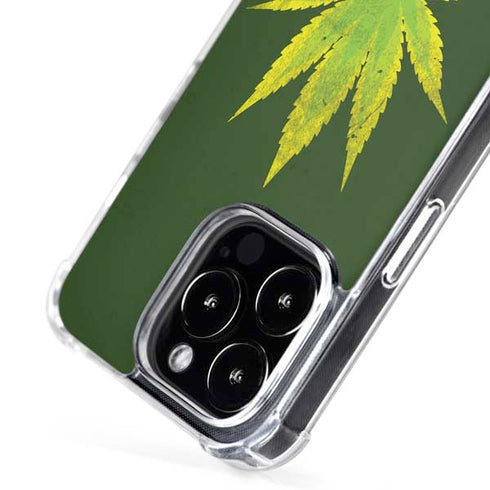 Marijuana Leaf Light Green iPhone 16 Pro MagSafe Case